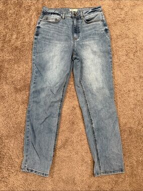 Oat New York Light Blue High-Rise Straight Jeans